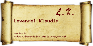 Levendel Klaudia névjegykártya
